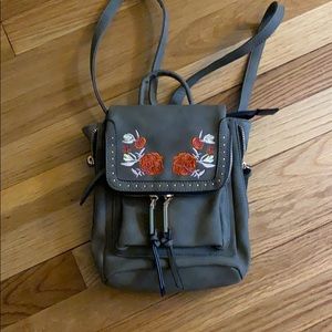 Faux leather back pack